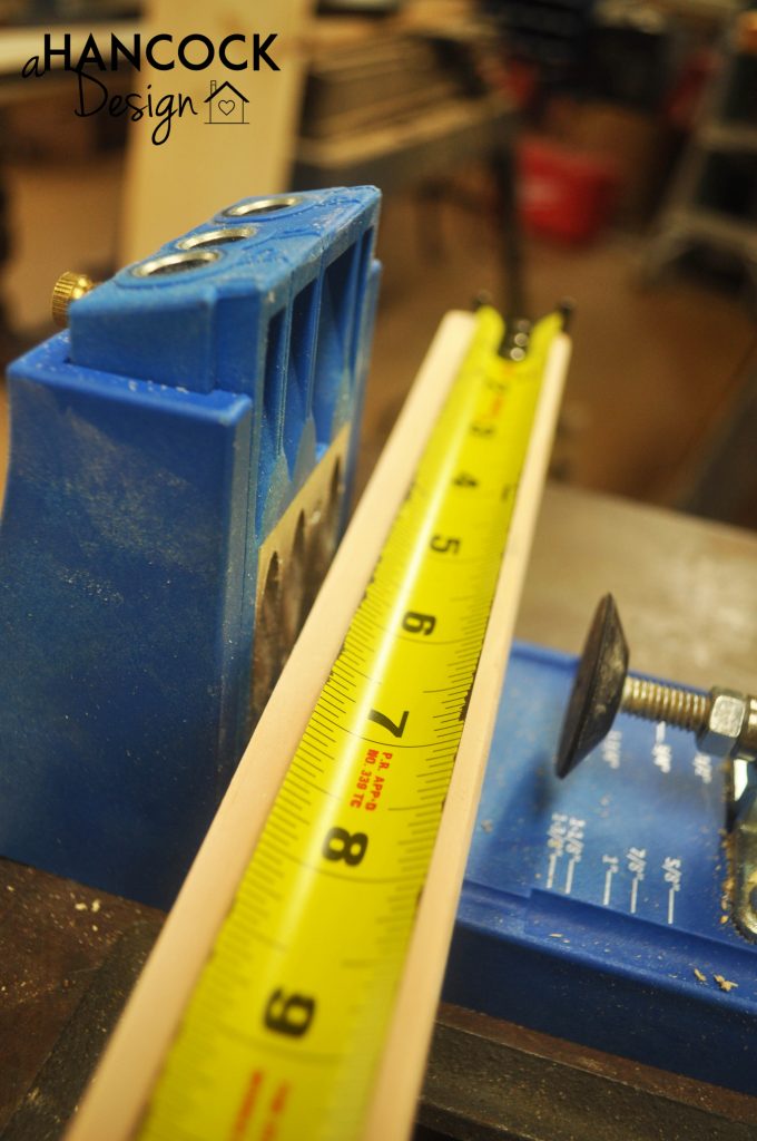 Kreg Jig setting up measurements