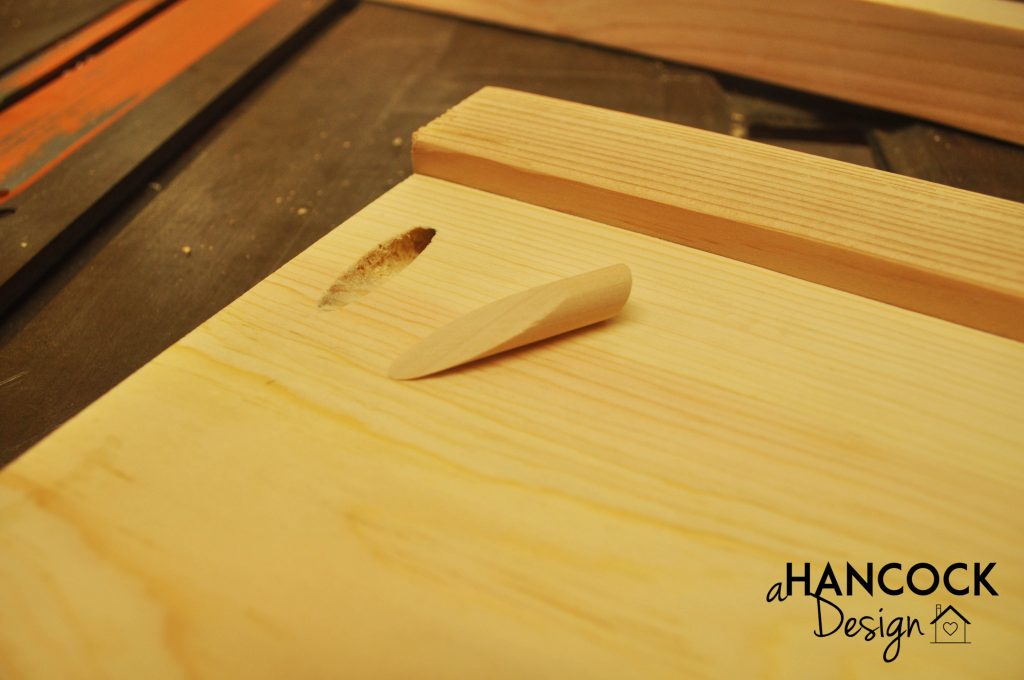 Pocket hole plugs to fill DIY custom footboard